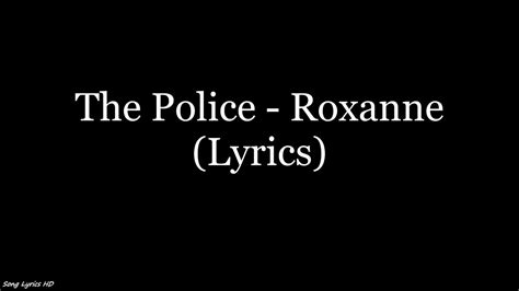 roxanne lyrics|roxanne lyrics the police meaning.